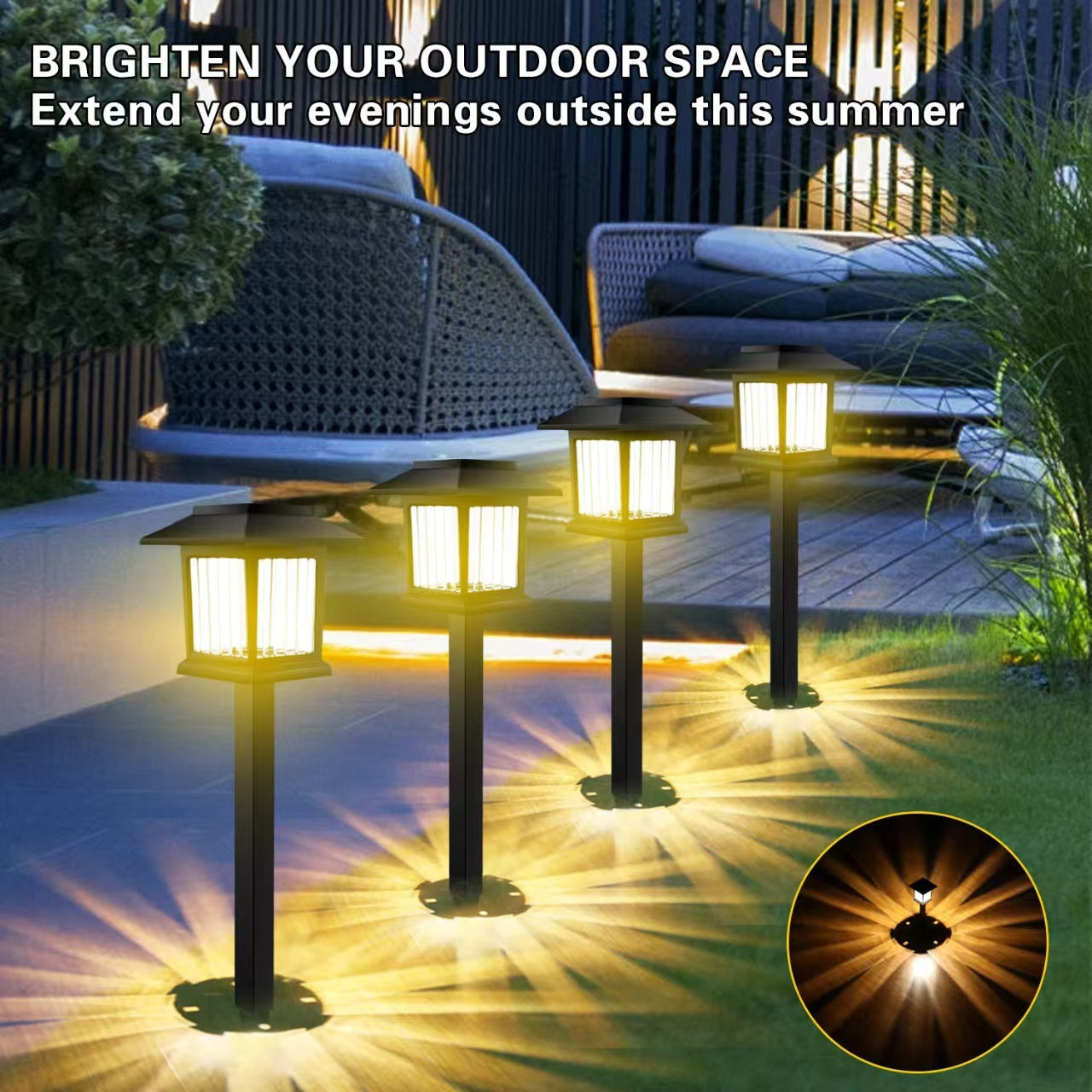 Solar Landscape Plug-in Garden Lamp – Outdoor Waterproof LED Lighting