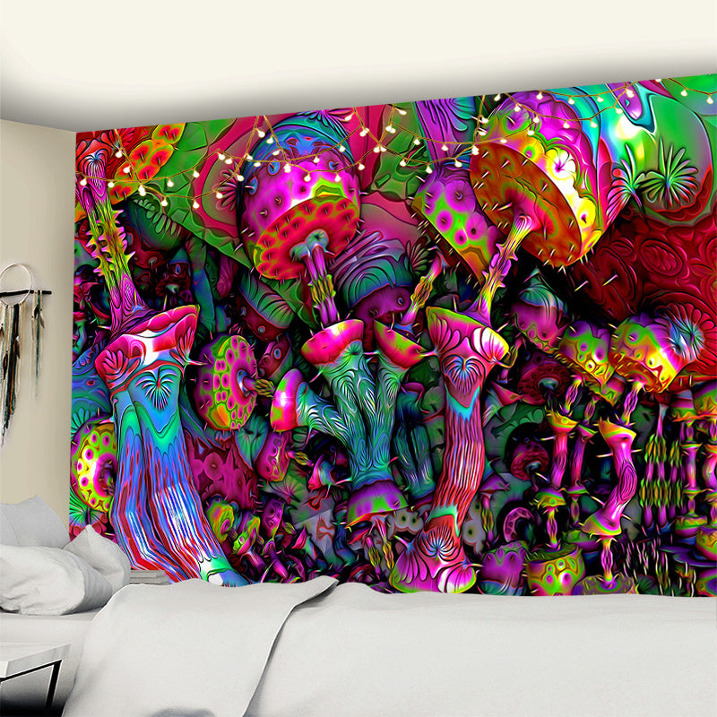 Dream Mushroom Psychedelic Rug – Boho Home Decor Tapestry