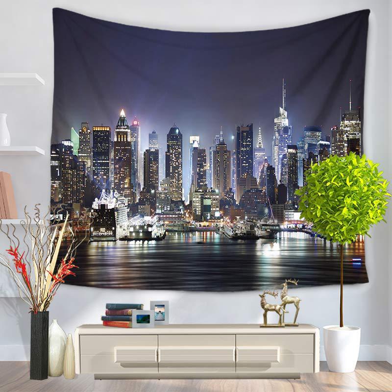 Fashion Art Building Tapestry – Stylish Lightweight Polyester Wall Hanging