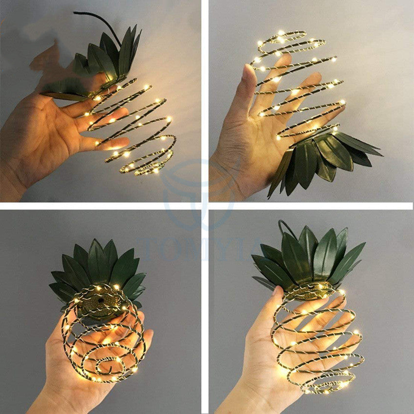 Pineapple Solar Fairy Lights – Waterproof & Warm Glow
