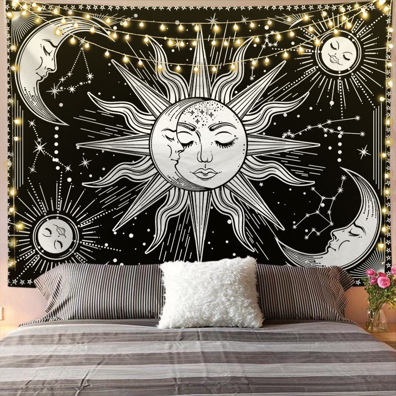 Tarot Sun & Moon Tapestry – Mystical Wall Hanging for Home & Bedroom Decor