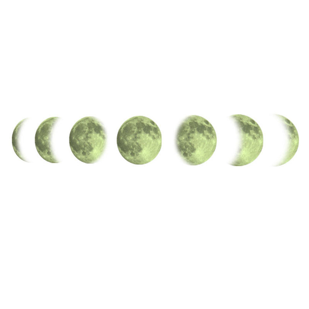 Luminous moon map change map wall stickers