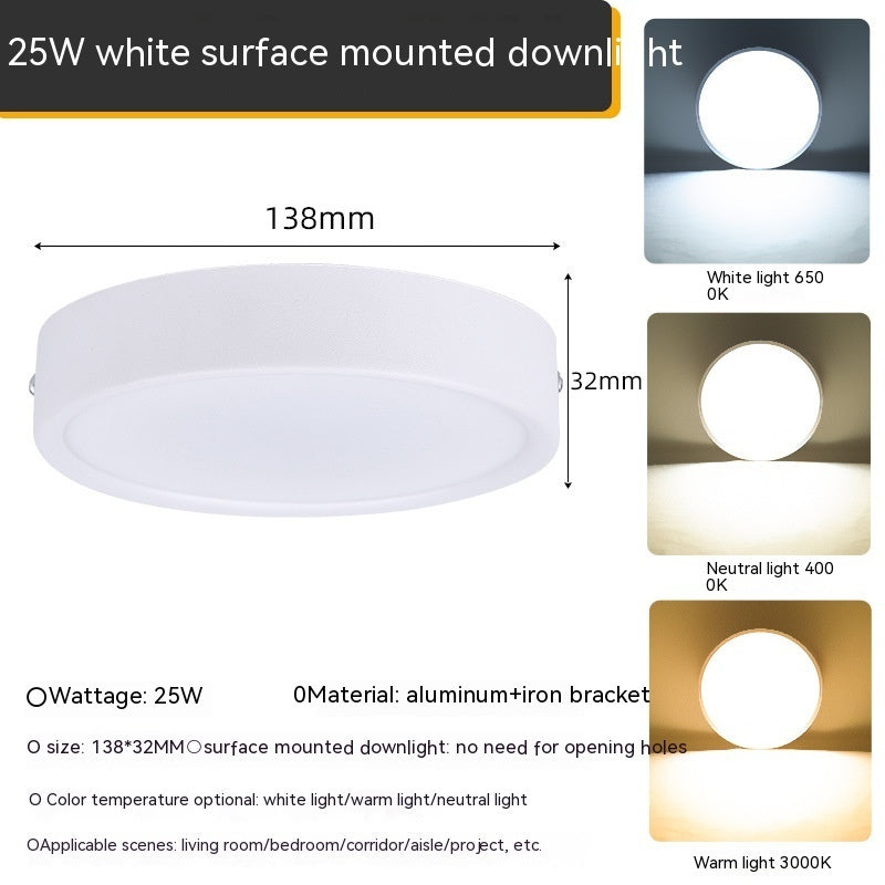 Ultra-Thin Folding LED Surface Mounted Downlight – Punch-Free, Modern