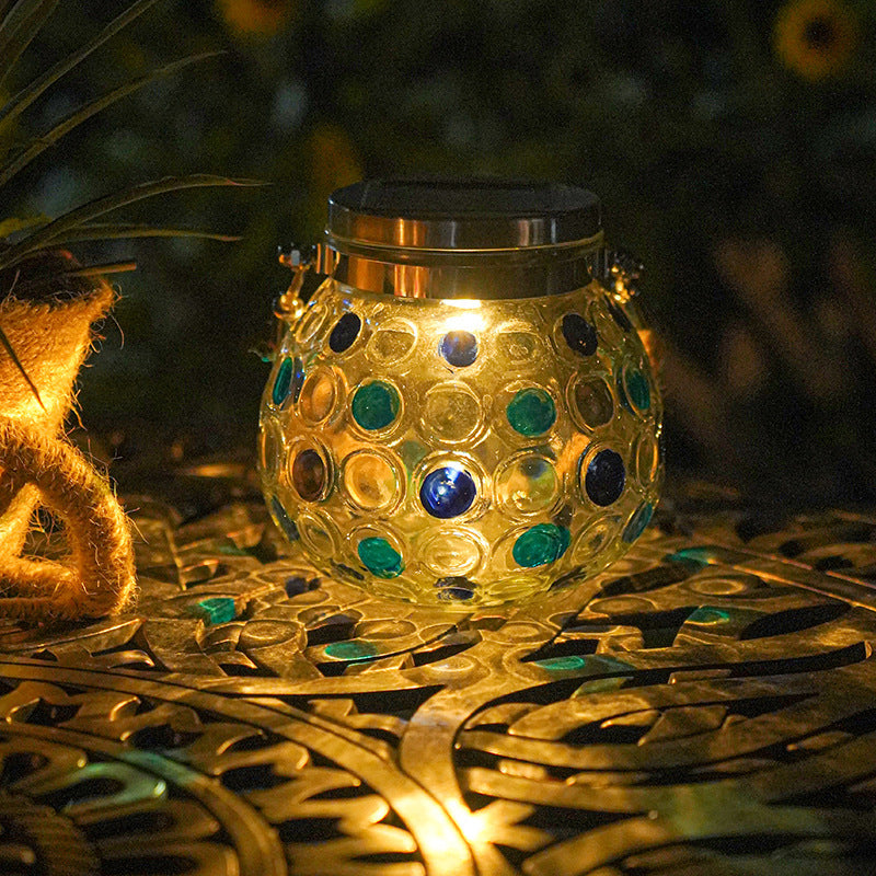 Solar Decorative Wave Point Night Light – Waterproof Outdoor Balcony Lamp