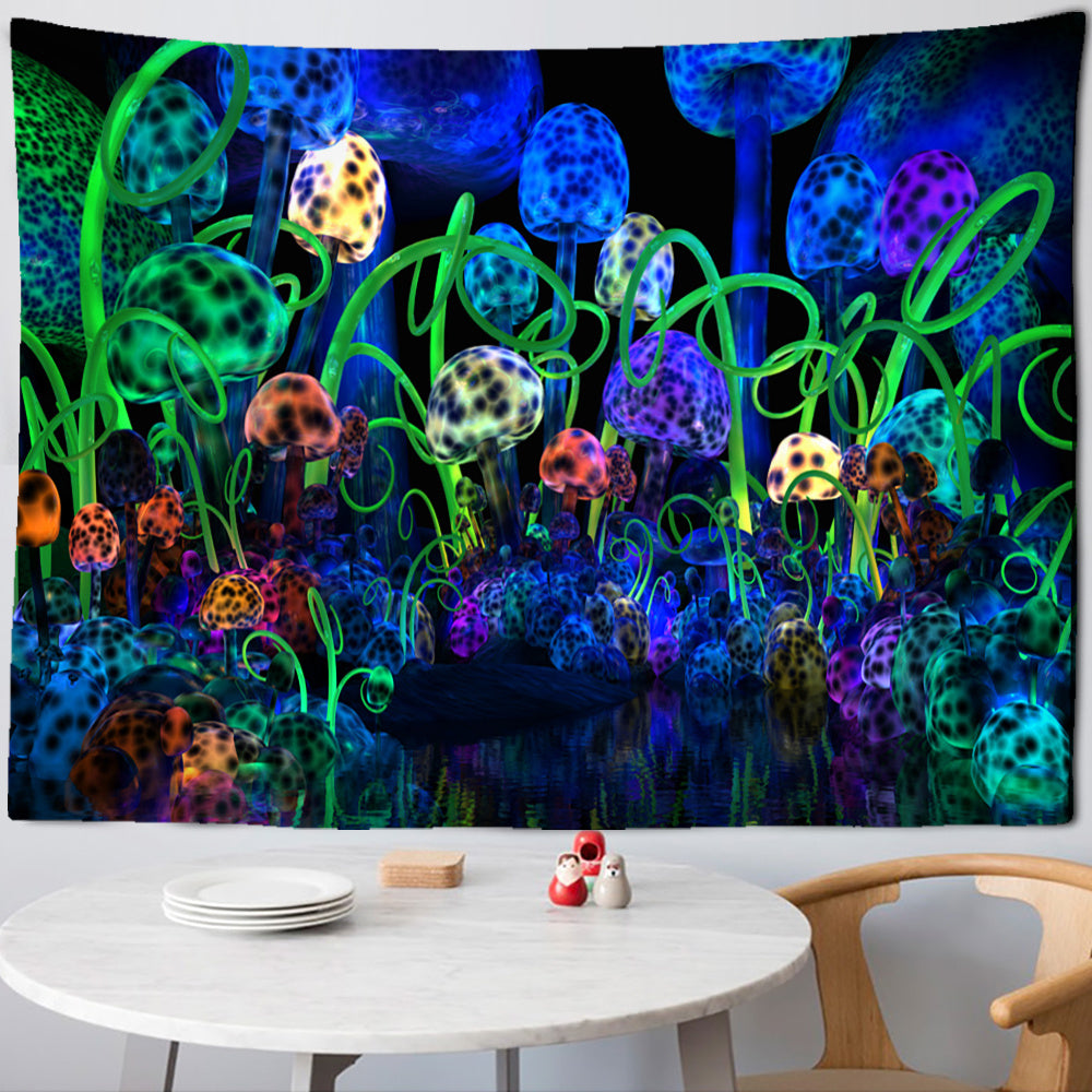 Dream Mushroom Psychedelic Rug – Boho Home Decor Tapestry
