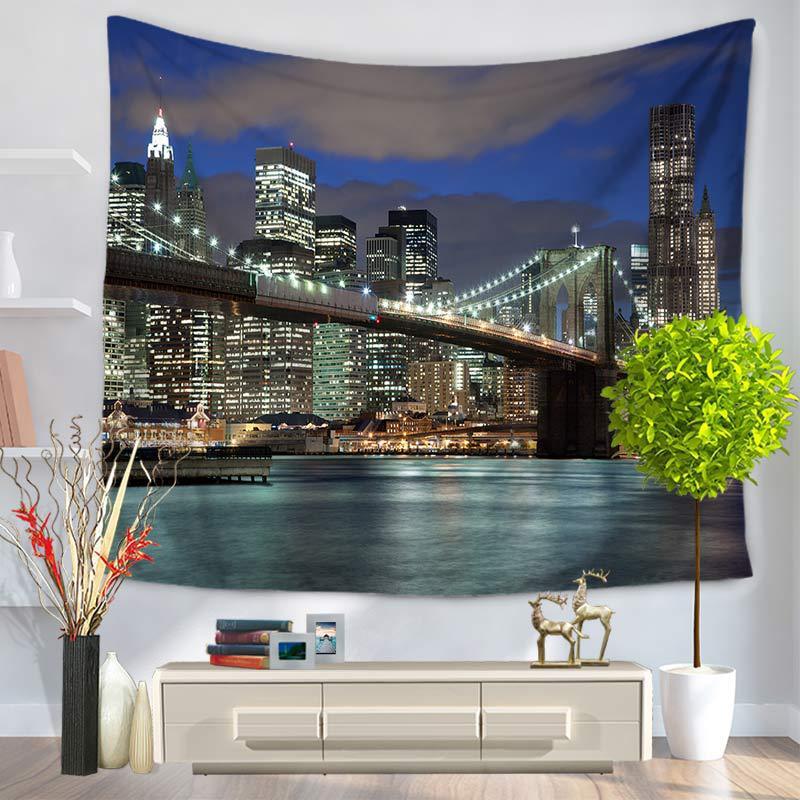 Fashion Art Building Tapestry – Stylish Lightweight Polyester Wall Hanging