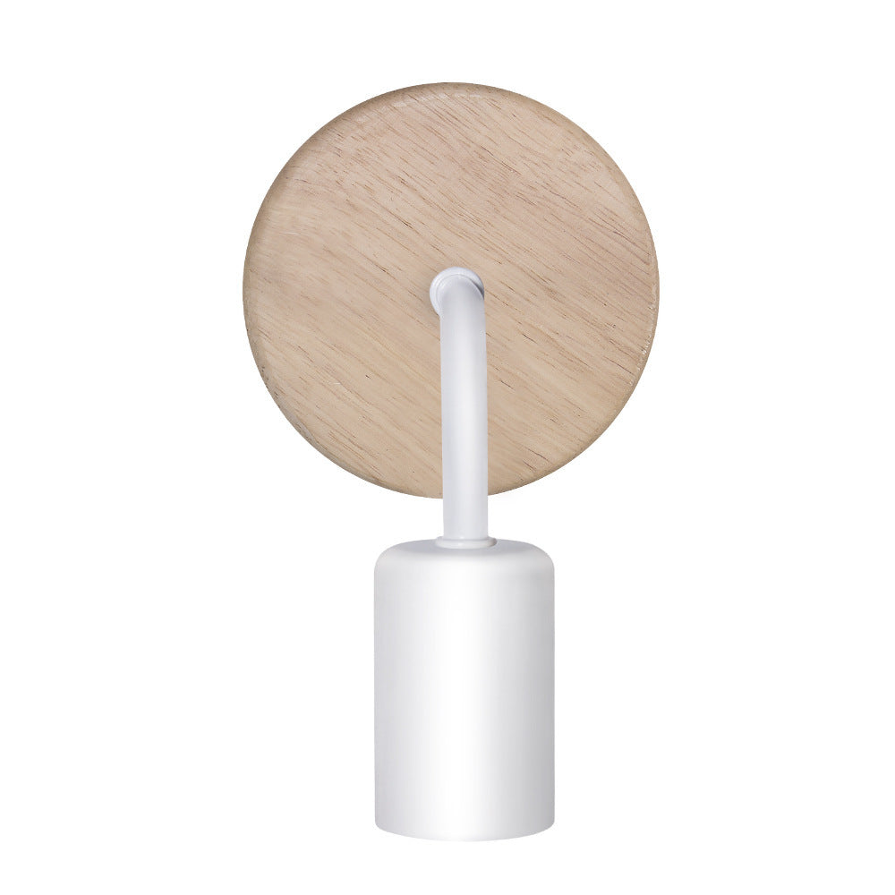 Modern Minimalist Iron Wood Wall Lamp – Nordic Single-Head Lighting
