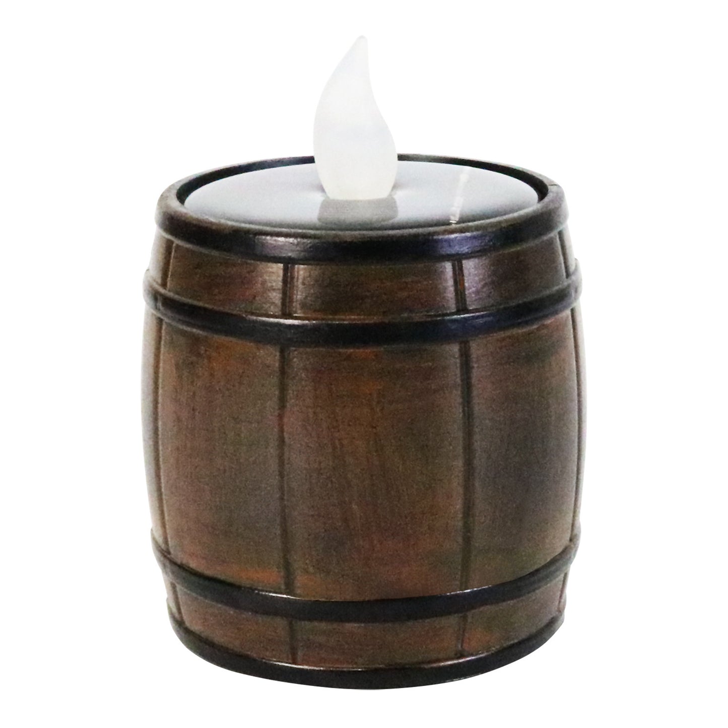 Solar Simulation Wine Barrel LED Light – Retro Decorative Warm White Lamp