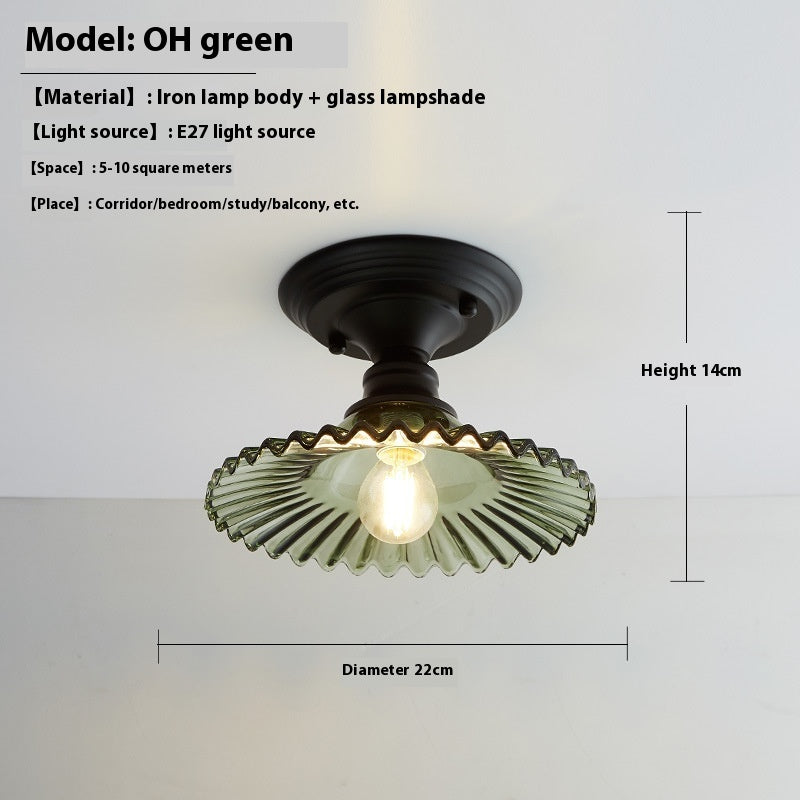 American Retro Single-head Glass Cover Lamps