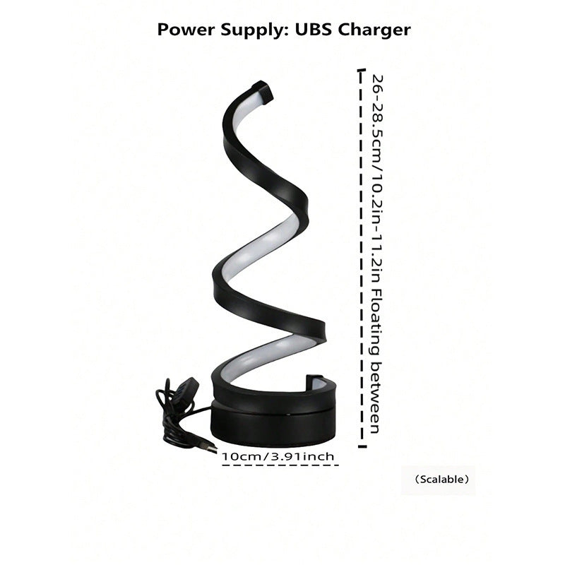 USB Powered Spiral LED Desk Lamp – Simple and Adjustable, Modern Design