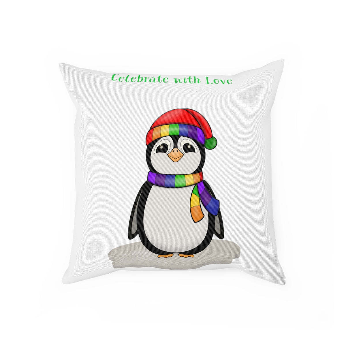 Celebrate Penguin Pillow With Love And Pride