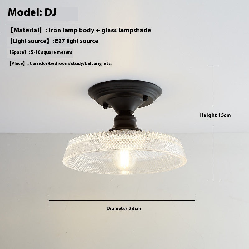 American Retro Single-head Glass Cover Lamps