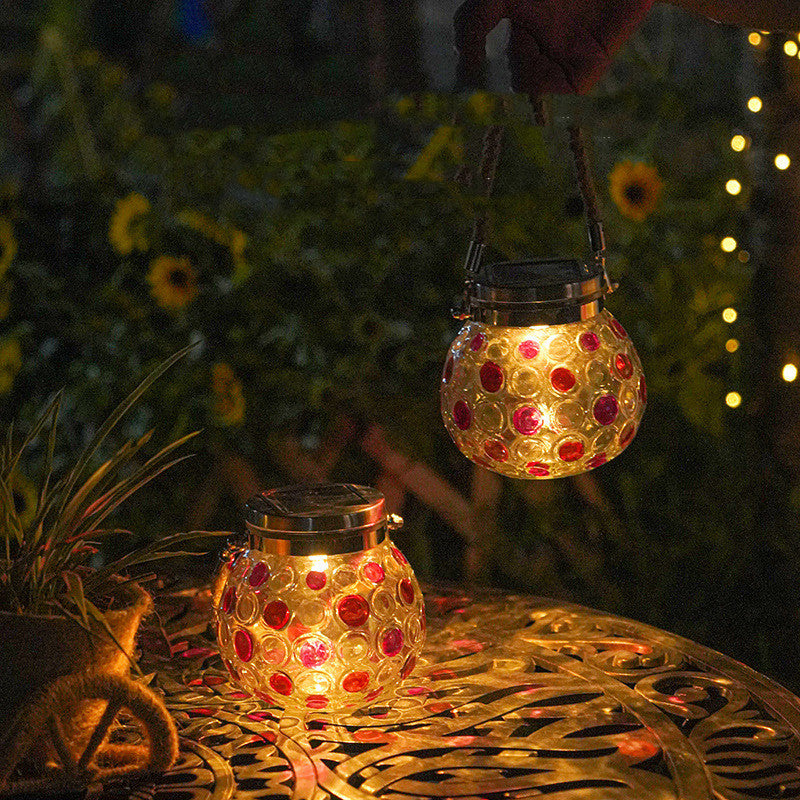 Solar Decorative Wave Point Night Light – Waterproof Outdoor Balcony Lamp