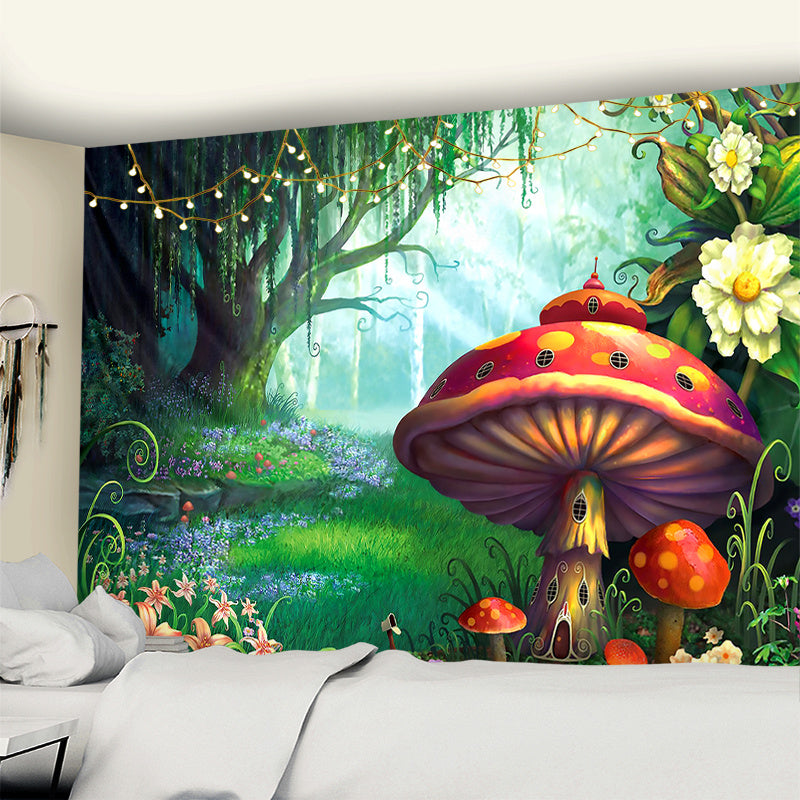 Dream Mushroom Psychedelic Rug – Boho Home Decor Tapestry