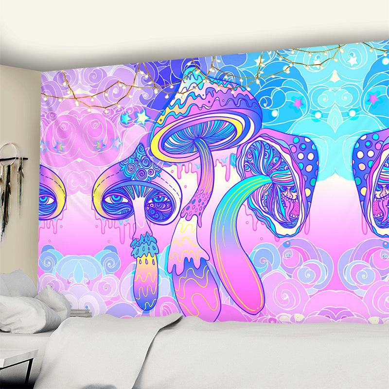 Dream Mushroom Psychedelic Rug – Boho Home Decor Tapestry