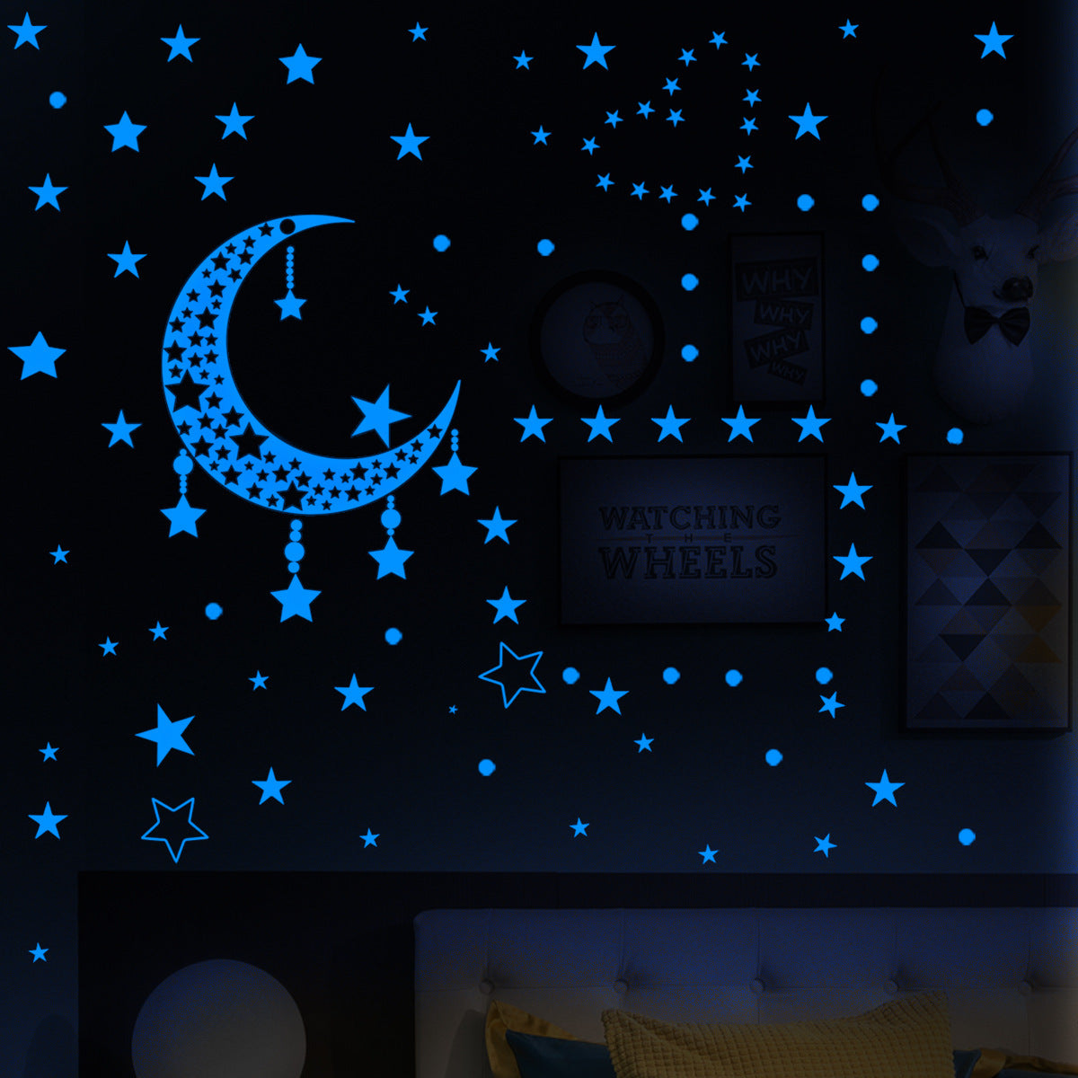 Blue Luminous Luminous Wall Stickers For Bedroom
