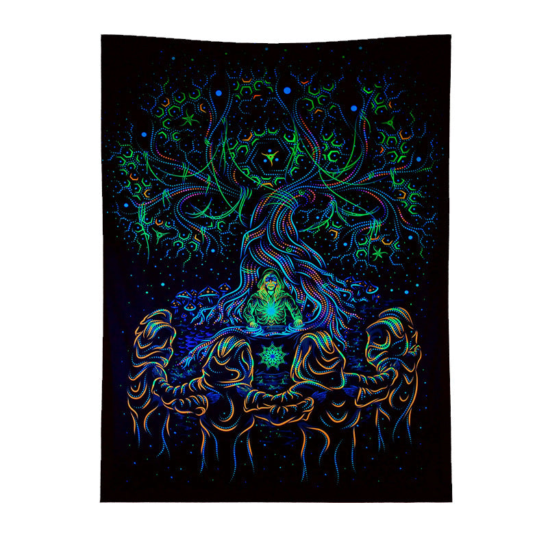 Spaceman Mandala Tapestry – Futuristic Wall Hanging for Modern Interiors