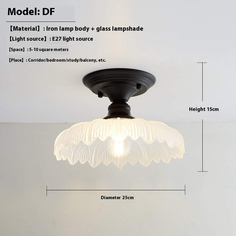 American Retro Single-head Glass Cover Lamps