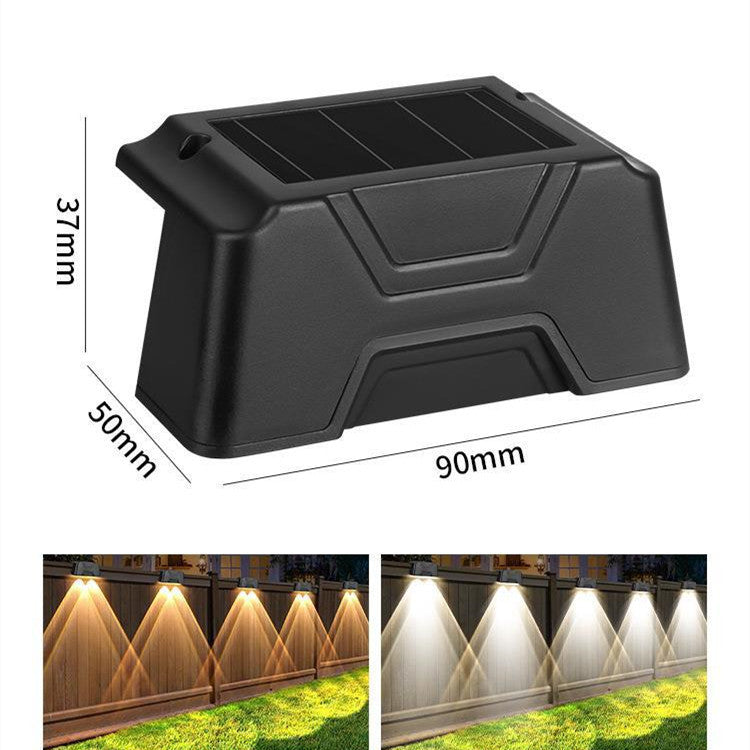 Solar Outdoor Step Railing Stair Light – Weatherproof Modern Design, Easy Installation
