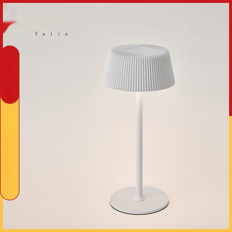 USB Charging Wireless Dining Table Ambient Light – Modern Pleated Design