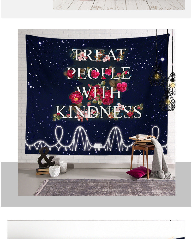 American Pastoral Geometric Abstraction Tapestry – Polyester Living Room Sofa Decor