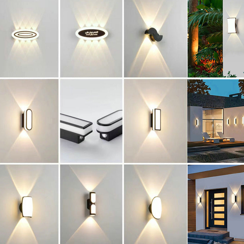 Outdoor Courtyard Wall Lamp – Warm Yellow IP65 Garden Light