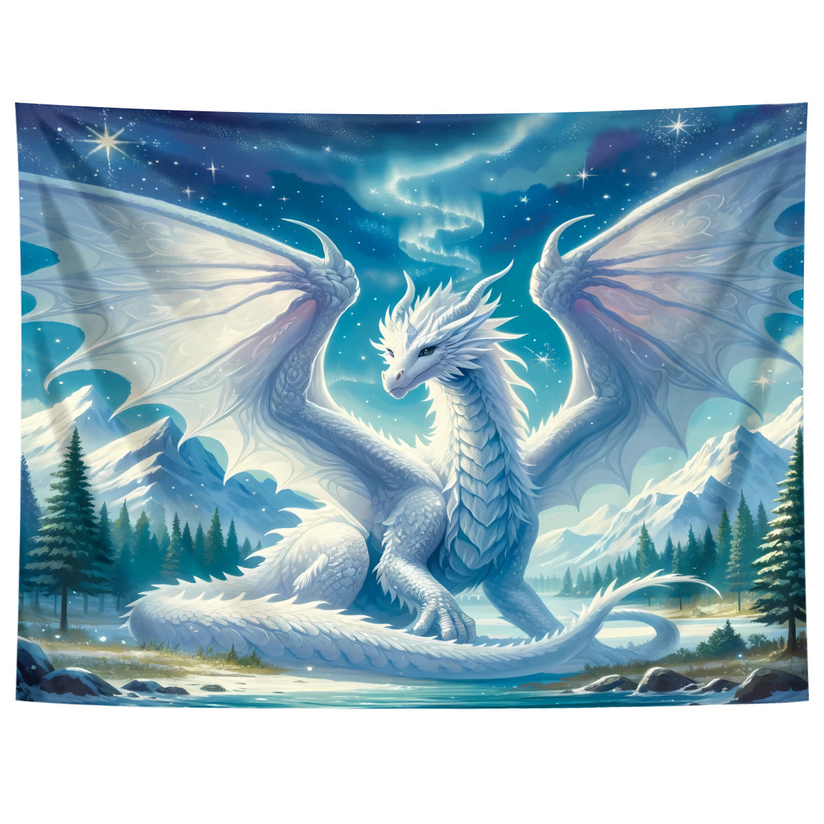 Fantasy Geometric Abstraction Tapestry – Nordic Style Digital Print Wall Art