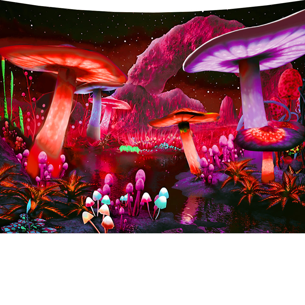 Dream Mushroom Psychedelic Rug – Boho Home Decor Tapestry