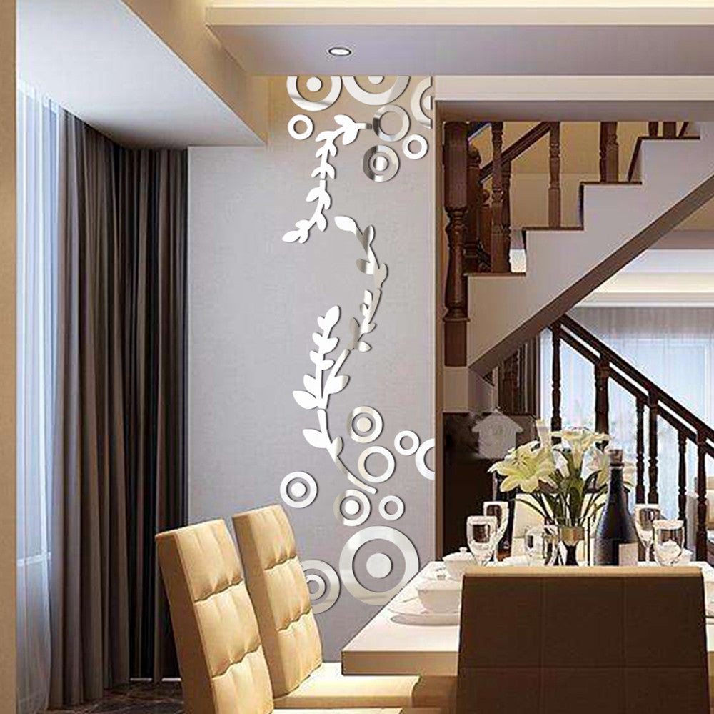 3D Crystal Mirror Wall Stickers – Modern Acrylic Decorative Wall Art