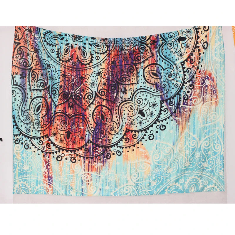 SevenStars Bohemian Mandala Tapestry – Floral Art Print Wall Hanging for Hippie & Boho Room Decor