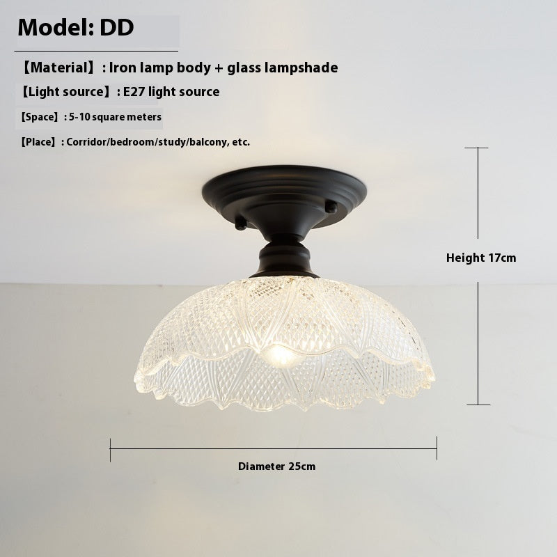 American Retro Single-head Glass Cover Lamps