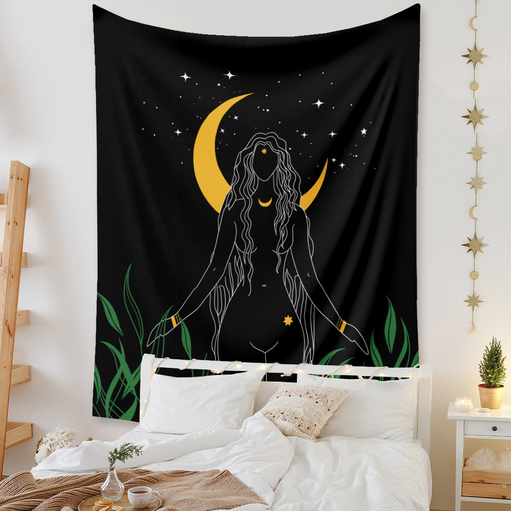 Nordic Boho Room Decor Background Cloth Tapestry – Machine Woven Polyester