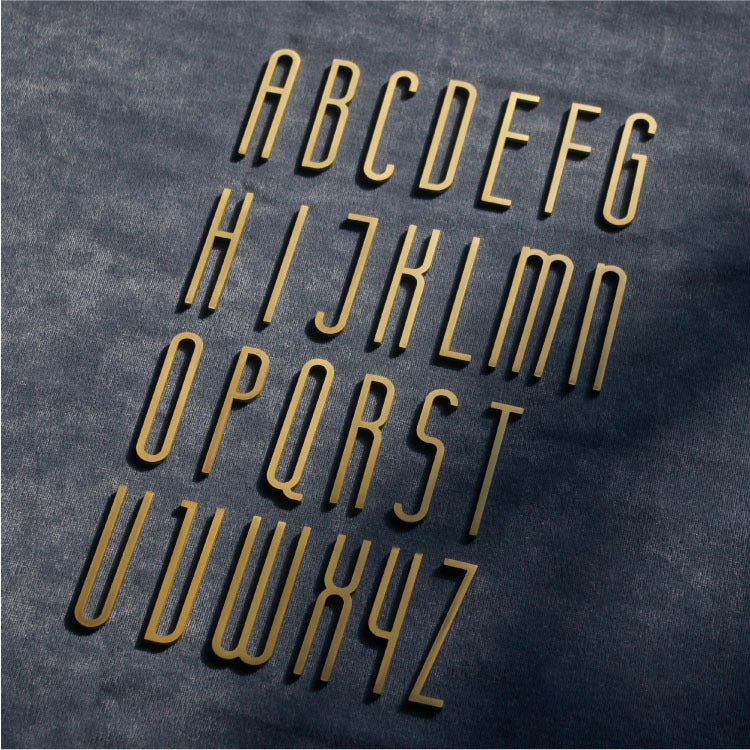 Brass Wall Creative English Alphabet Stickers
