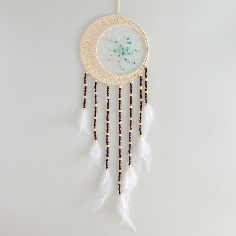 Bohemian Tassel Dreamcatcher Wall Hanging – Handcrafted Feather Tapestry Décor