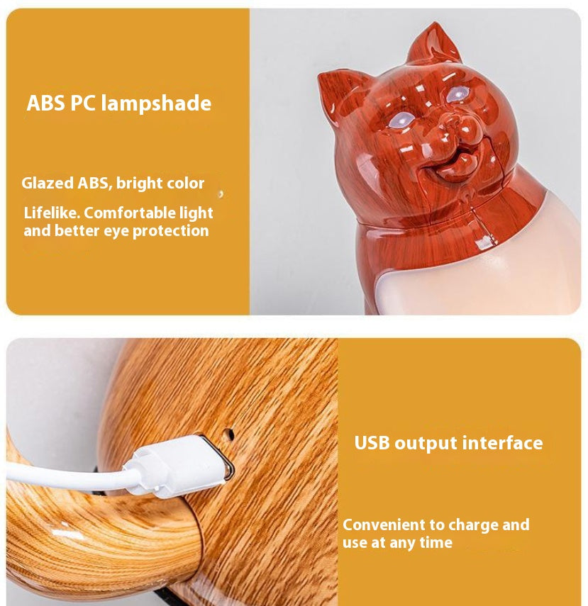 Creative USB Charging Cat Wall Lamp – Decorative Night Light