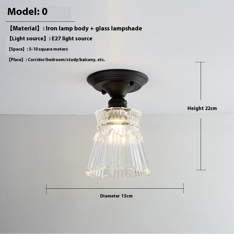 American Retro Single-head Glass Cover Lamps