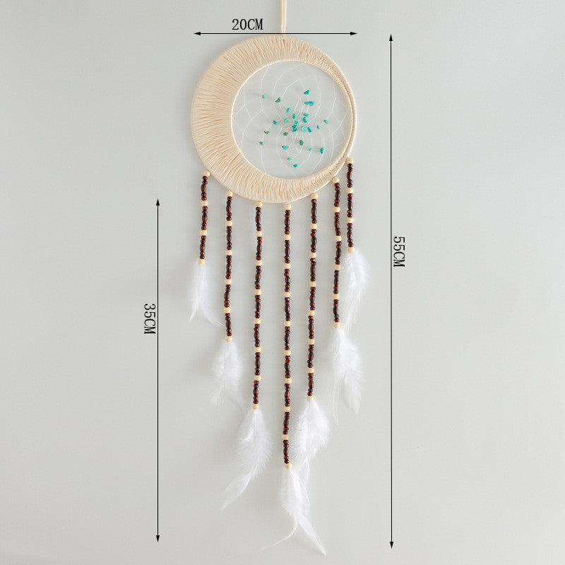 Bohemian Tassel Dreamcatcher Wall Hanging – Handcrafted Feather Tapestry Décor