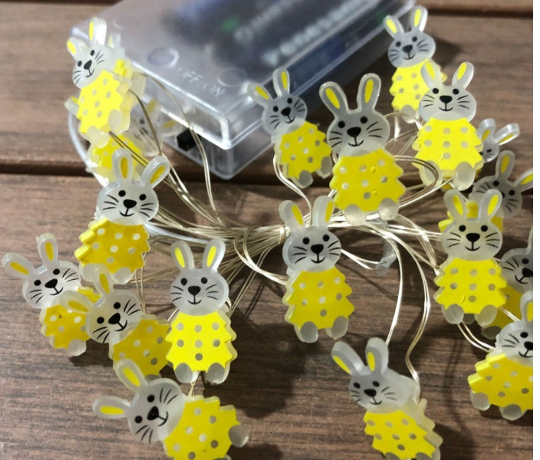 Carrot Bunny Shaped LED Lamp String – Festive Decoration