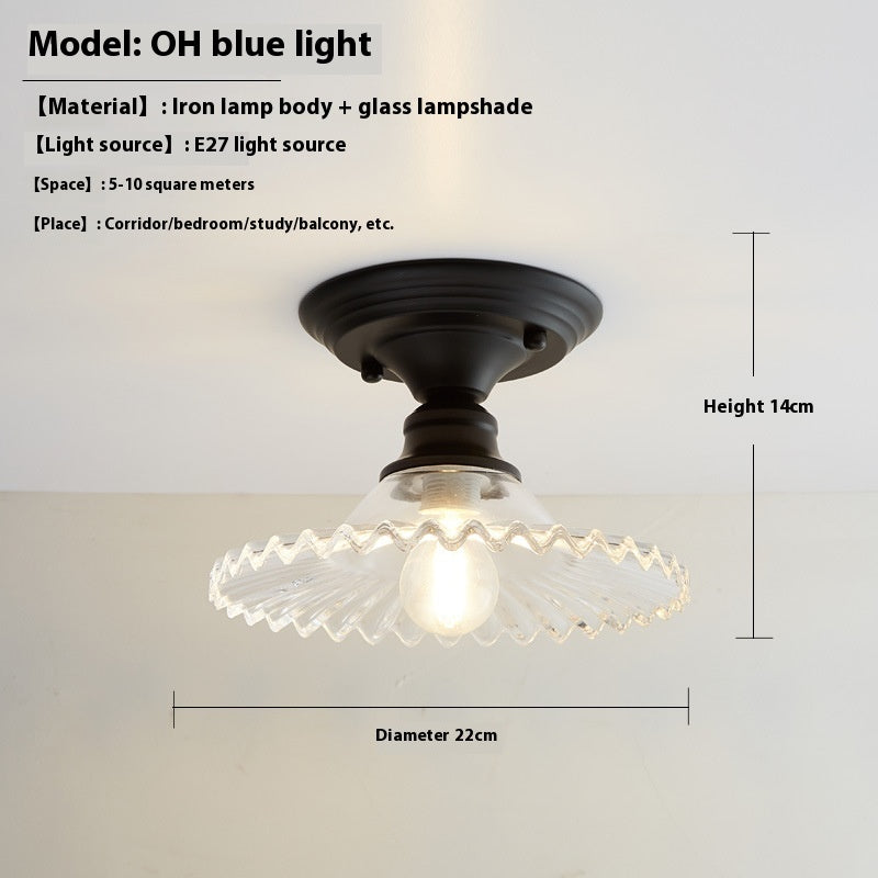 American Retro Single-head Glass Cover Lamps
