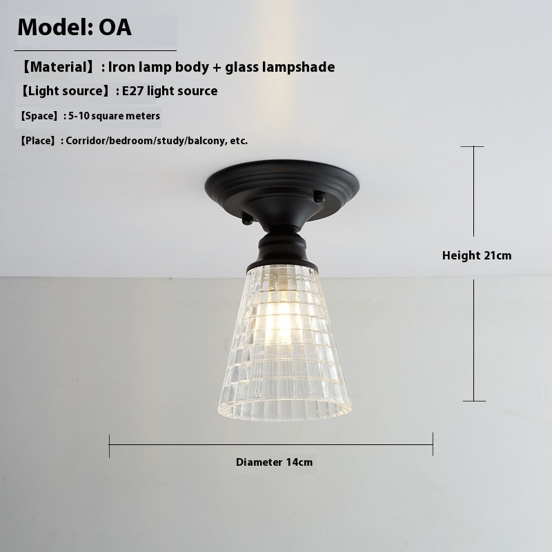 American Retro Single-head Glass Cover Lamps