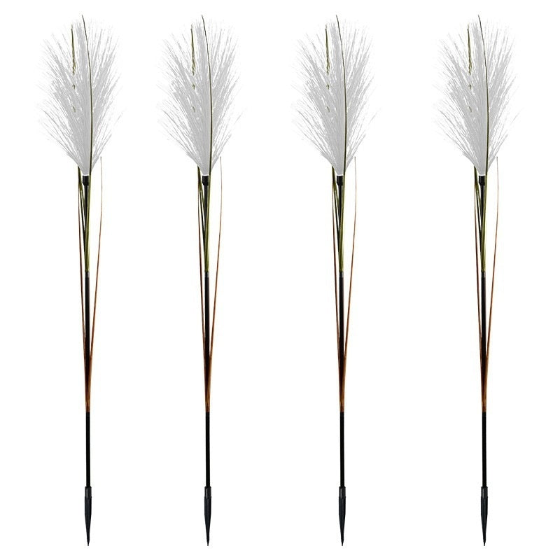 Solar Simulation Reed Floor Lamp – Outdoor Waterproof Garden Light