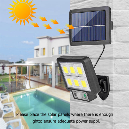 LED Solar Split Wall Lamp – 3 Mode Waterproof Motion Sensor Light