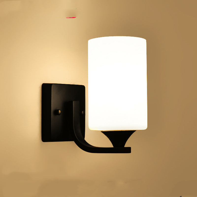 American Style Living Room Aisle Wall Lamp – Glass Shade Classic Lighting