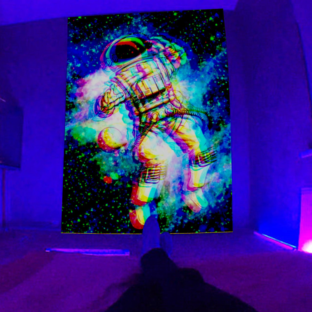 Fluorescent Landscape Tapestry – Glow in Dark Wall Hanging for Home & Room Decor
