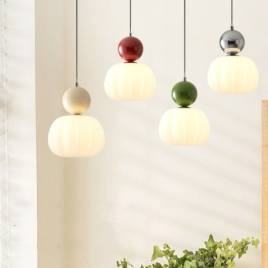 Creative Pumpkin Chandelier – Nordic Style Bedroom & Dining Room Lamp