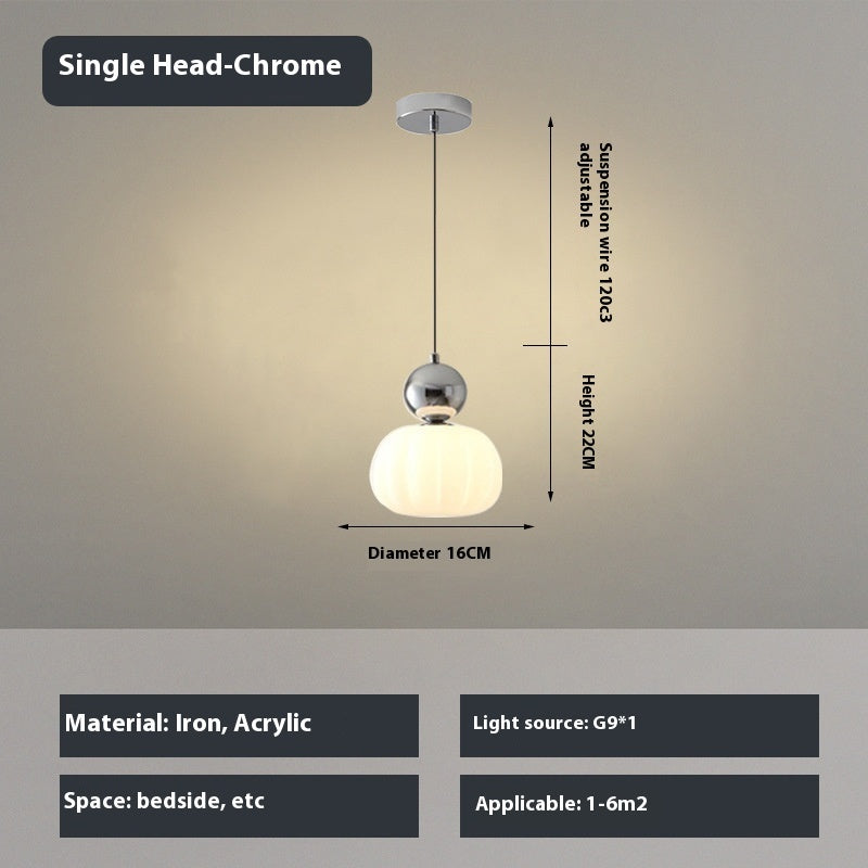 Creative Pumpkin Chandelier – Nordic Style Bedroom & Dining Room Lamp