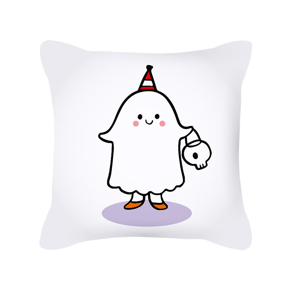 Pumpkin Cute Ghost Peach Skin Halloween Pillowcase Amazon Home Pillowcase Cushion Cover