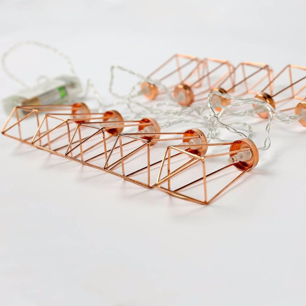 Wrought Iron Water Diamond Light String – Warm White Decorative LED