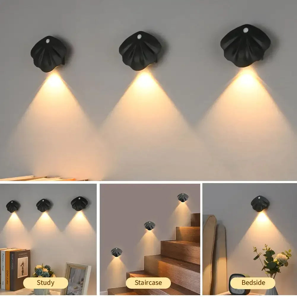 Smart LED Infrared Sensor Night Light – USB Type-C Rechargeable Lamp