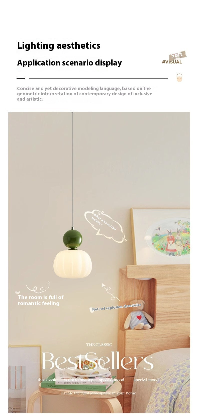 Creative Pumpkin Chandelier – Nordic Style Bedroom & Dining Room Lamp